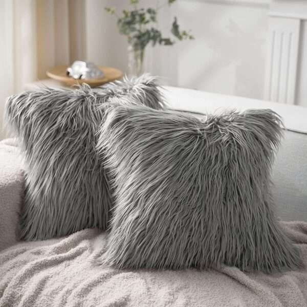 Luxury Faux Fur Throw Cushion/Pillow Covers for Bed, Couch, Home Decoration